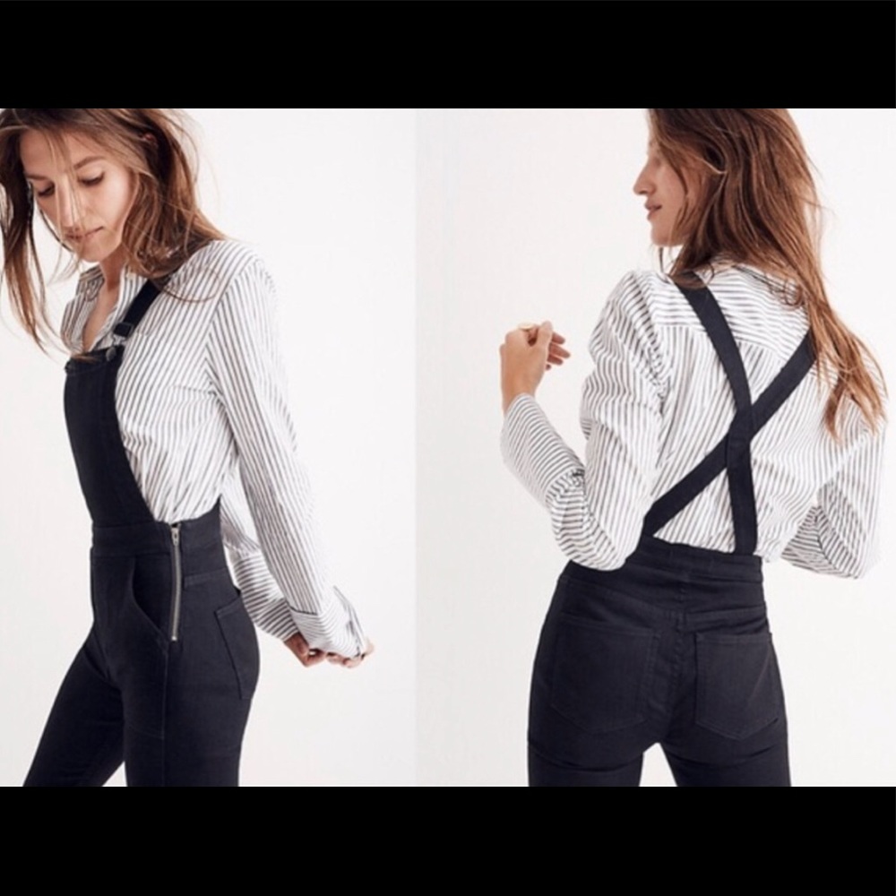 Madewell Overalls- black, size small